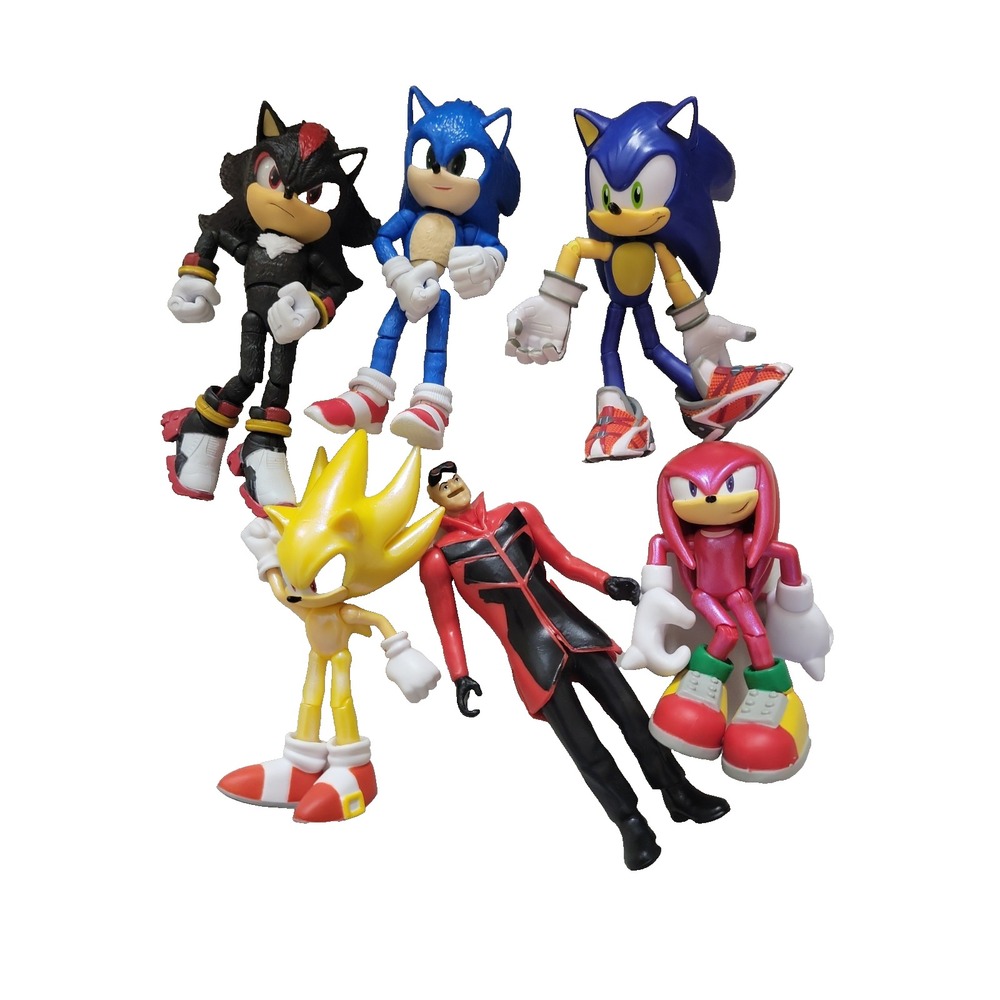 Sonic the Hedgehog PVC figure 4"-5" toy lot Articulated